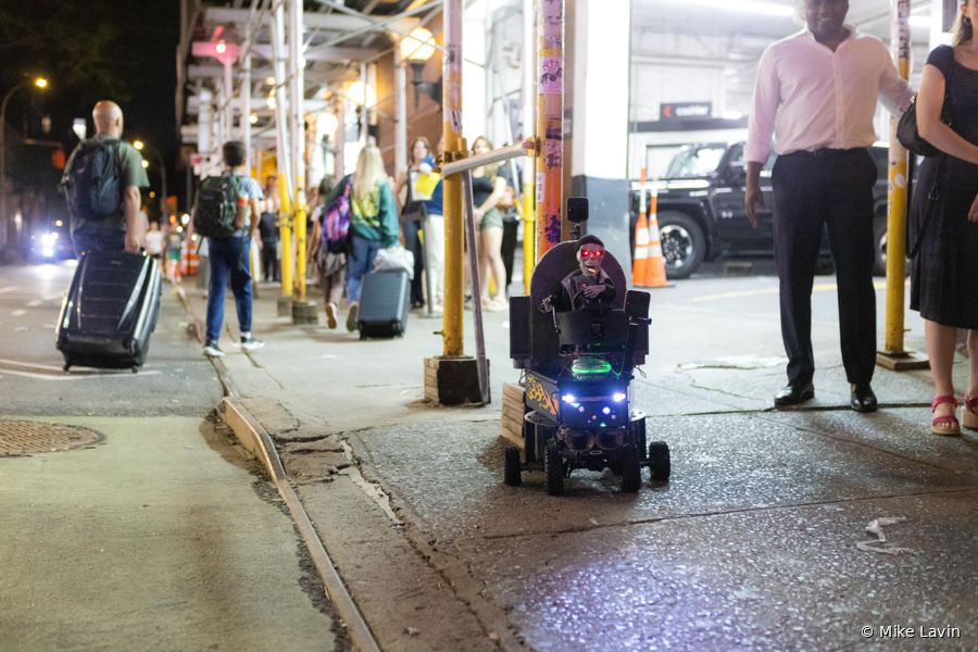 The coffin car rolling down a NYC street