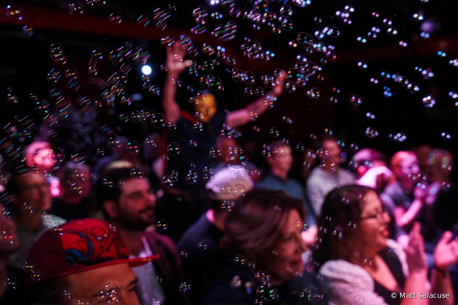 The audience packed in for the show
